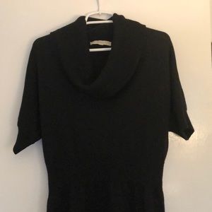 Cowl neck sweater dress